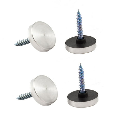 

Uxcell 18mm Dia Metal Caps Mirror Screws Silver Tone for Bathroom (4 Sets)
