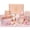 Pink, variant on Birthday Gifts Basket for Women & Teen Girls, 8 PCS Trendy Stuff with Empowering Challenges Makeup Brushes & Bag, Positive Wrapped Gift Box for Daughter Niece, Beige