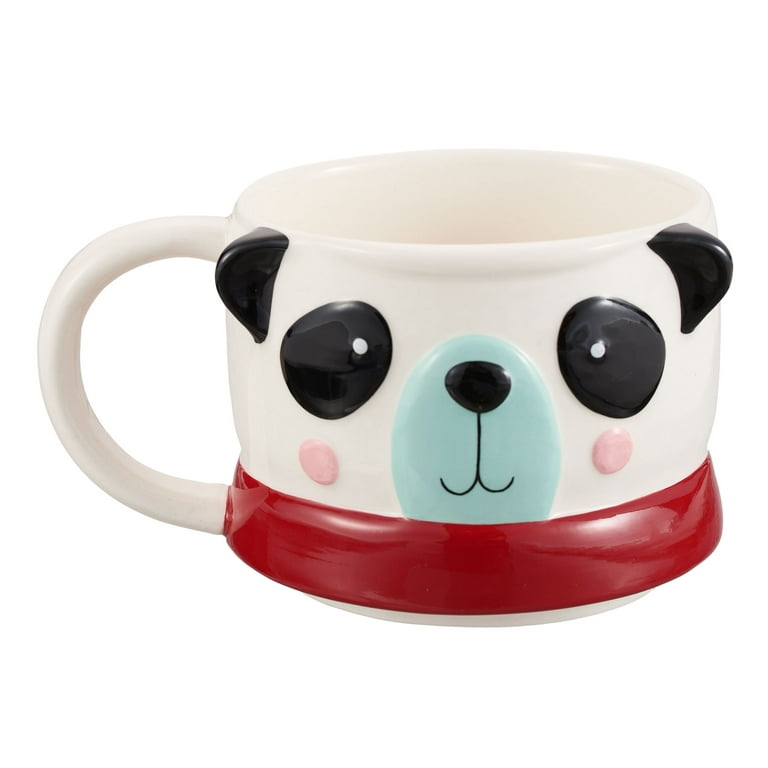 Panda Coffee Mug Set with Stand 12 Oz Set of 4 Coffee Mugs with Stand