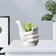 thumbnail image 4 of de cerámica con mano, para pntas de interior, bonsái, jardín, hogar mano vertical Macarena maceta jardinera, 4 of 8