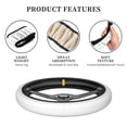 thumbnail image 5 of Disketp White Elastic Microfiber Steering Wheel Cover for Truck,SUV,Cars,Universal 15 inch,Anti-Slip, 5 of 6