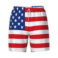 thumbnail image 4 of Lsque Mens Swim Trunks America Flags3 Pattern - Bathing Suit Compression Liner - Beach Swim Shorts Swimwear - (S-3XL) - Stretch Quick Dry -X-Large, 4 of 9