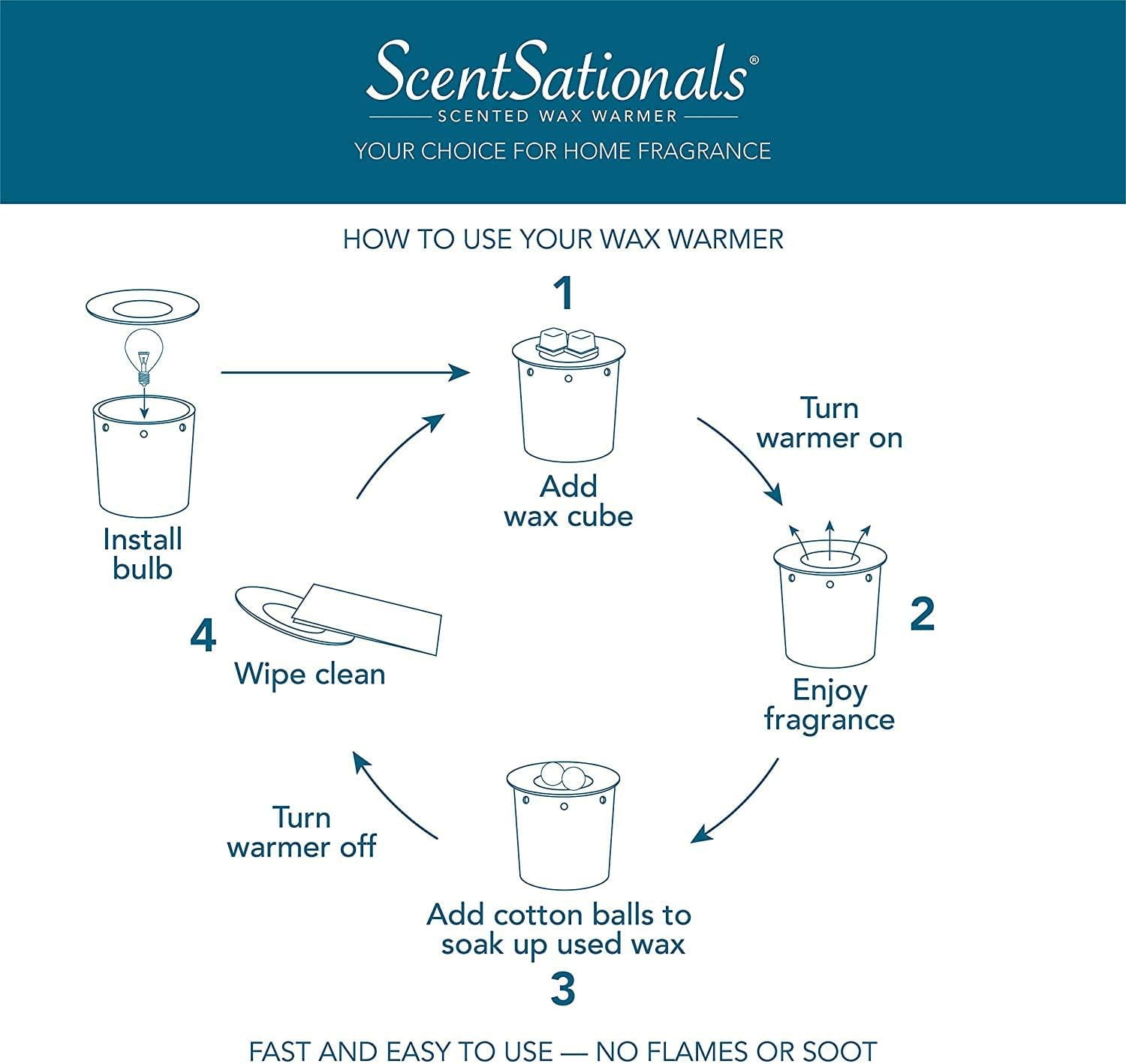 Scentsationals Warm White Sands Scented Wax Melts, 2.5oz, 5-Pack