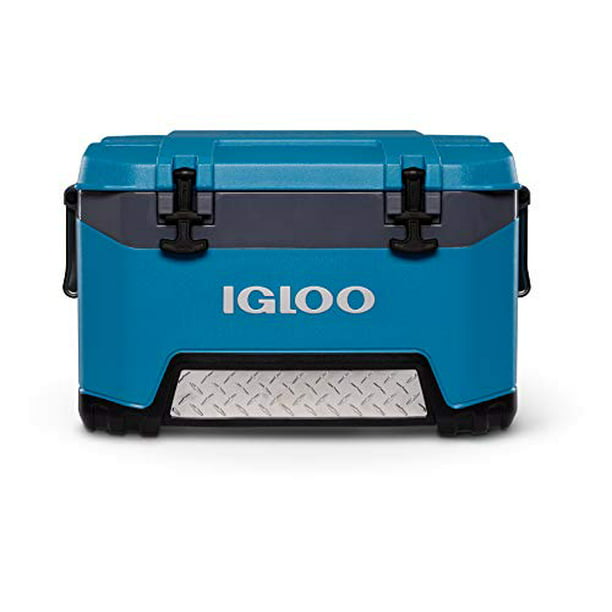 Igloo BMX 52 Quart Cooler with Cool Riser Technology, Fish Ruler, and  Tie-Down Points - 16.34 Pounds - Blue