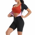 thumbnail image 4 of Valcatch Women Sauna Suit Sweat Vest Waist Trainer 3-in-1 Slimming Full Body Shaper Workout Top with Short Sleeve, 4 of 7