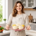 thumbnail image 5 of Food Grade Silicone Steamer Rack, Heat Resistant Round Silicone Steam Tray with Double Handles for Veggie Bun Cooking, 5 of 5