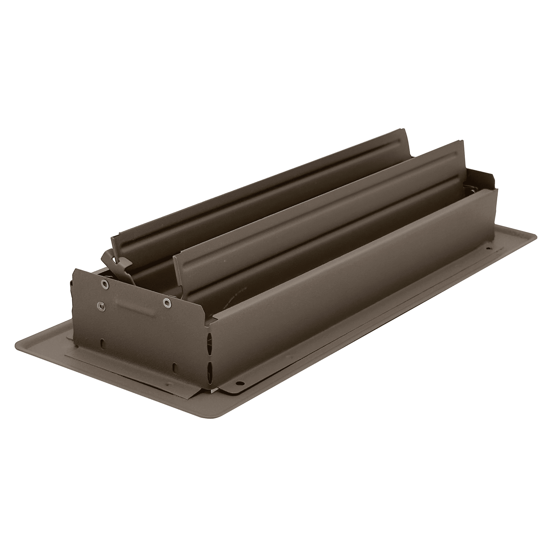TruAire 3-Way White Floor Register w/Damper - For a Hole Size of 6" x 14" - Faceplate Size 7.5" x 15.5"
