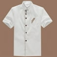 thumbnail image 3 of Executive Chef Coat with Contrast Piping and for Hotel Restaurant Buttons White XXL, 3 of 7