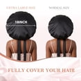 thumbnail image 7 of Livhil 3Pcs Silk Bonnets for Women Sleeping, Adjustable Satin Bonnet for Sleeping, Large Size Hair Bonnet for All Hair Types(Pink Black Gold), 7 of 7