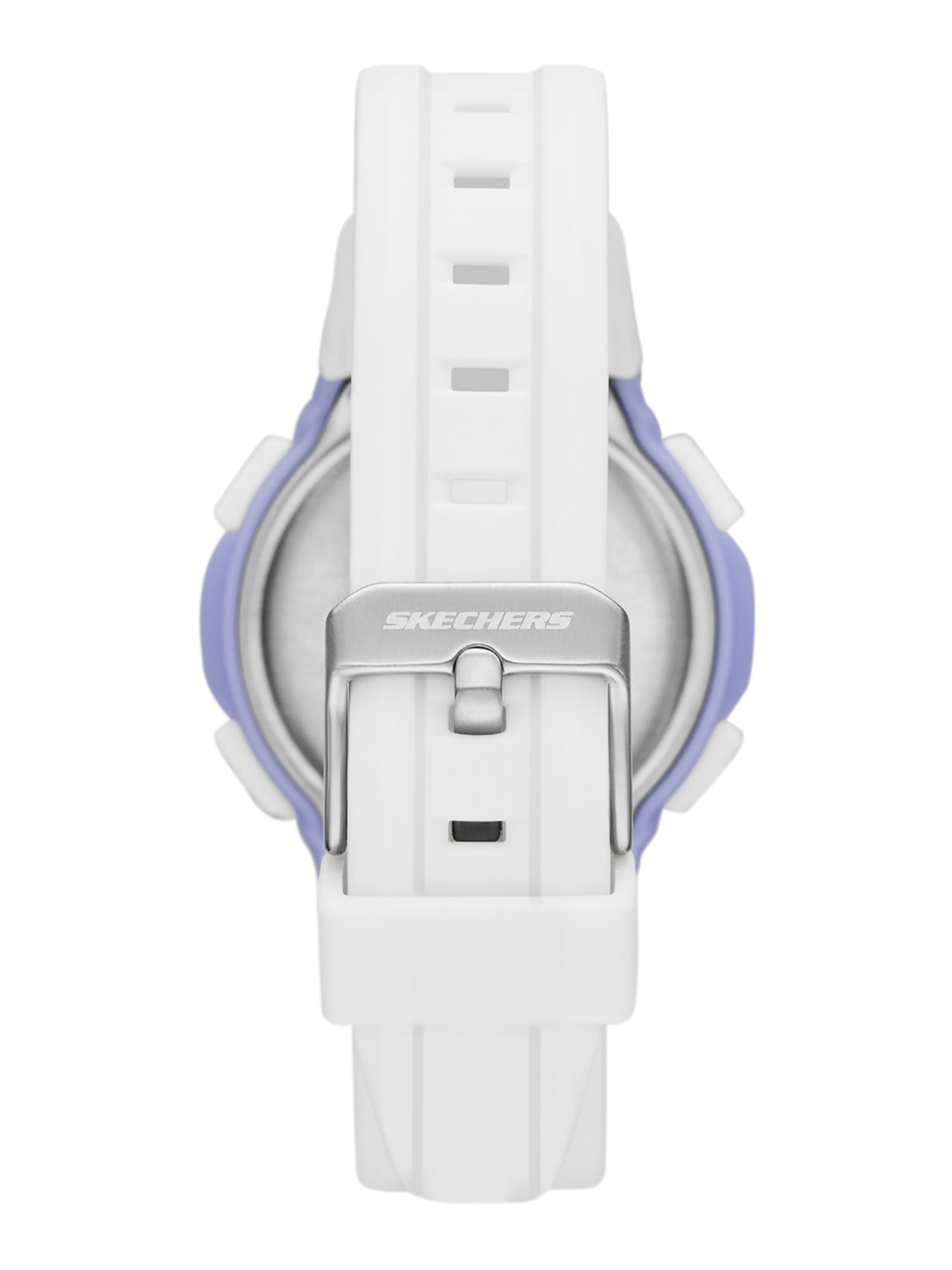Skechers Women's Anoka Digital, White Polycarbonate Wristwatch, SR2151W