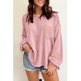 thumbnail image 1 of FOLUNSI Vibrant Pink Bubble Top - Patchwork Seam Blouse, 1 of 8