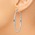 thumbnail image 3 of Boucles d'Oreilles Rondes en Tube Carré Or Blanc 14 Carats, 3 of 8