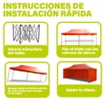 thumbnail image 4 of Carpa Toldo 6x3 Plegable Onof Impermeable Fiestas Eventos Rojo, 4 of 6