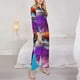 thumbnail image 3 of Balery Lizard With Sunglasses Colorful Conjunto de Pijama con Estampado para Mujer, Conjunto de Dos Piezas con Manga Larga, Ropa de Dormir Suave con Bolsillos, Pijamas Cómodos-Large, 3 of 7