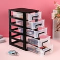 thumbnail image 2 of Miangastore Armoire de Rangement Multifonctionnelle à Cinq Couches Type Tiroir en Plastique Placard Portable Étui de Rangement Organisateur Porte-Babioles Hauteur 31,4 cm, 2 of 8