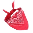 thumbnail image 2 of Bandana de algodón Colcomx Estampado de cachemira rojo, 2 of 8