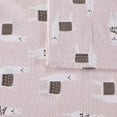 thumbnail image 4 of Intelligent Design Cozy Soft 81x96" Cotton Flannel Printed Sheet Set in Pink, 4 of 6
