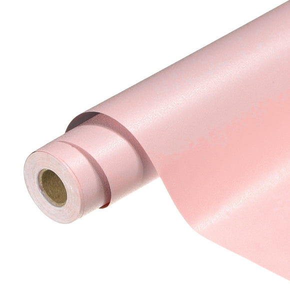 Uxcell Peel and Stick Wallpaper 22" x 394" Waterproof Frosted Wall Paper Rose Pink