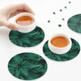 thumbnail image 5 of Kdxio Green Leave Fern Funny Coasters,4 Pcs Leather Coasters,Housewarming Gifts,Protect Furniture from Water Marks Scratch and Damage, 5 of 6