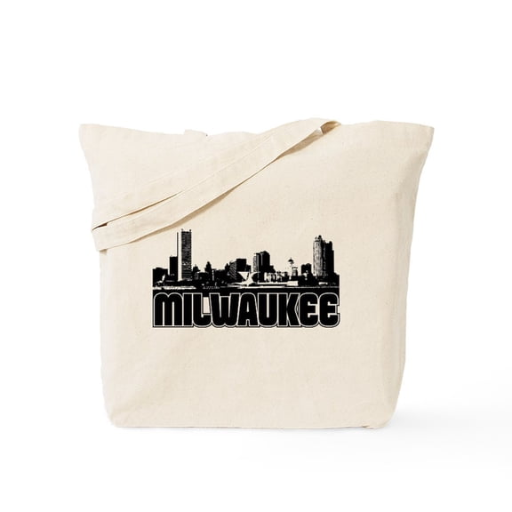 CafePress - Milwaukee Skyline Tote Bag - Unisex Canvas Tote Bag, Beige, 1-Piece