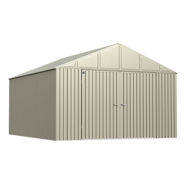 Arrow Elite Steel Storage Shed, 12x14, Cool Grey
