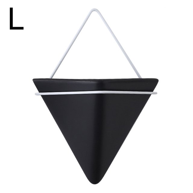CAROOTU Simple Container Iron Vases Ceramic Self Water-Absorbing Planter Nordic Succulent Plant Wall Mounted