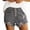 Gray, variant on Qgtaibl Womens High Waisted Stretchy Denim Shorts Trendy Button Fly Ripped Hem Jorts Summer Casual Mini Jean Shorts with Pockets White L