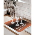 thumbnail image 3 of Ombre Dish Drying Mat 18x24 inch Orange and Black Gradient Super Absorbent Microfiber Dish Drying Pad for Kitchen Countertops Sink Dish Drainer Racks Coffee Bar Mats 2 Pack, 3 of 8