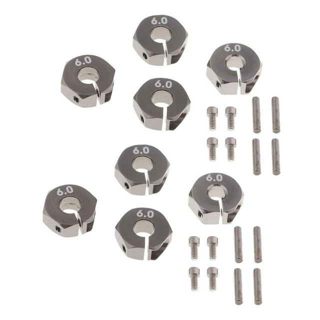 8 Piezas RC Adaptador De Ruedas Para per per per Slash RC Coche - Wheel Rim Adapter CUTICAT Rueda hexagonal de 12 mm