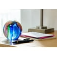 thumbnail image 5 of Round Ball Glass Unusual Paperweight Art Glass 4" Large Northern Lights Paperweight, 5 of 5