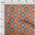 thumbnail image 2 of oneOone Polyester Spandex Orange Fabric Asian Block Craft Project Decor Fabric Printed by The Yard 56 Inche Wide-9302, 2 of 4