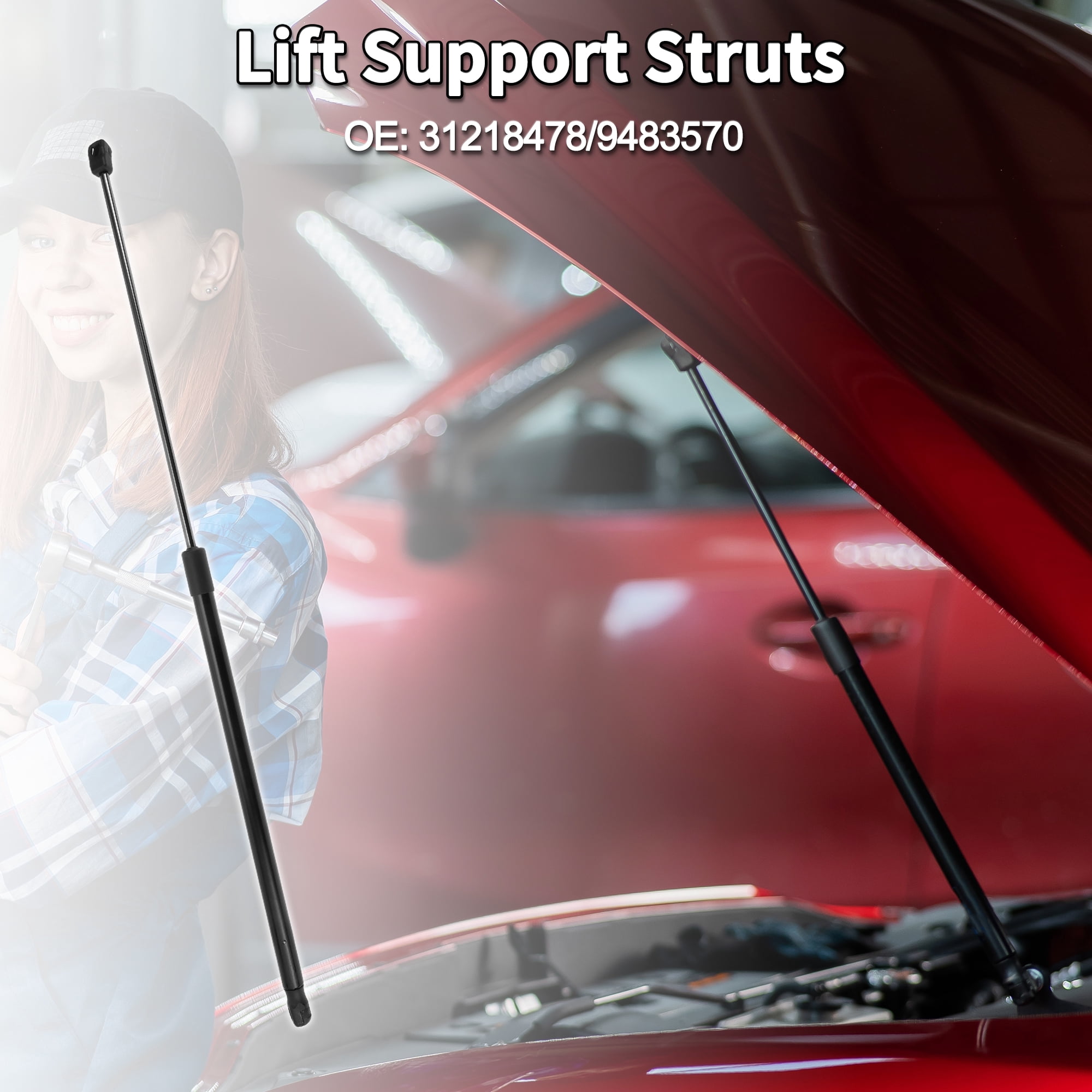 Unique Bargains Lift Supports for Volvo S40/V50 2005-2011 No.31218478/9483570