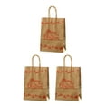 thumbnail image 2 of Regular Medium Sized Paper Bag With Handle Brown Cowhide Bag Grocery Shopping Bag Birthday Party Gift Wedding Thank You Bag, 2 of 9