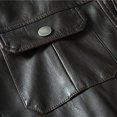 thumbnail image 5 of Maoxin Mens Leather Jacket Men's Solid Color Leather Fashionable Leather Long Sleeved Detachable Hooded Leather Jacket Leather Jacket Men, 5 of 7