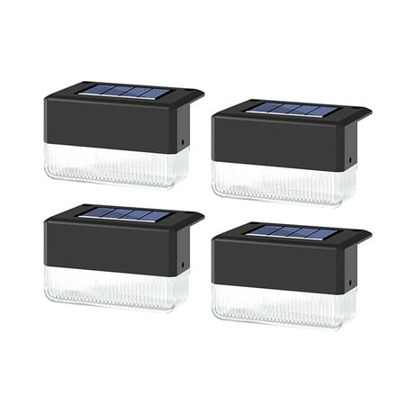 

4PCS Solar Deck Lights Outdoor LED Step Lights with 2 Lighting Modes Waterproof Solar Fence Decorative Lights for Patio