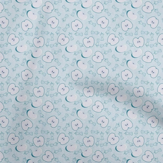 oneOone Cotton Jersey Sky Blue Fabric Sewing Material Print Fabric By The Yard 58 Inch Wide