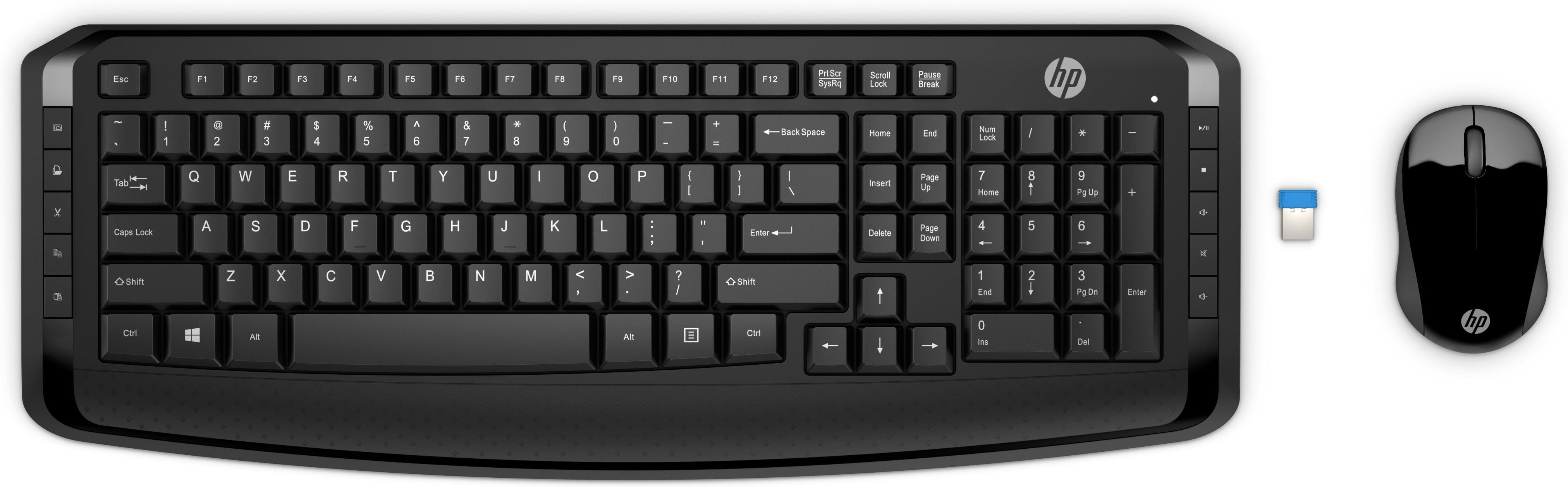 Buy HP Wireless Keyboard and Mouse 300, Black,,3ML04AAABL Online at
