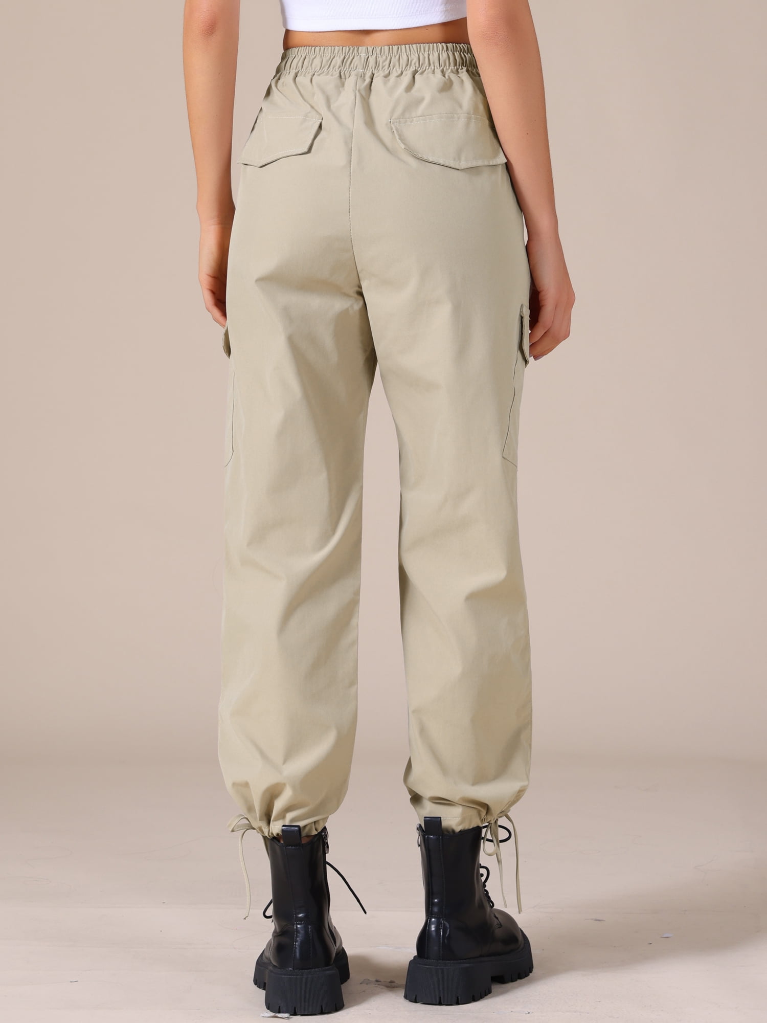 DARING DIVA Women's Cargo Pants with Pockets Casual Trousers XX-Large Khaki