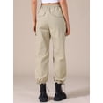 thumbnail image 4 of DARING DIVA Women's Cargo Pants with Pockets Casual Trousers Small Khaki, 4 of 6