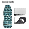 thumbnail image 5 of Yuyamidu Blue Aztec Ethnic Car Seat Covers Gemoetric Automobile Bucket Front Seats Covers, 2 pcs Set Universal Fit Cars, Sedan, SUV, 5 of 7