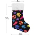 thumbnail image 2 of Coolnut Colorful Animal Dog Paw Christmas Stockings Rainbow Christmas Presonalized Large Stocking Sock, Set of 1 Xmas Party Winter Decor Candy Bag Family Holiday Gift, 17.7 Inch, 2 of 7