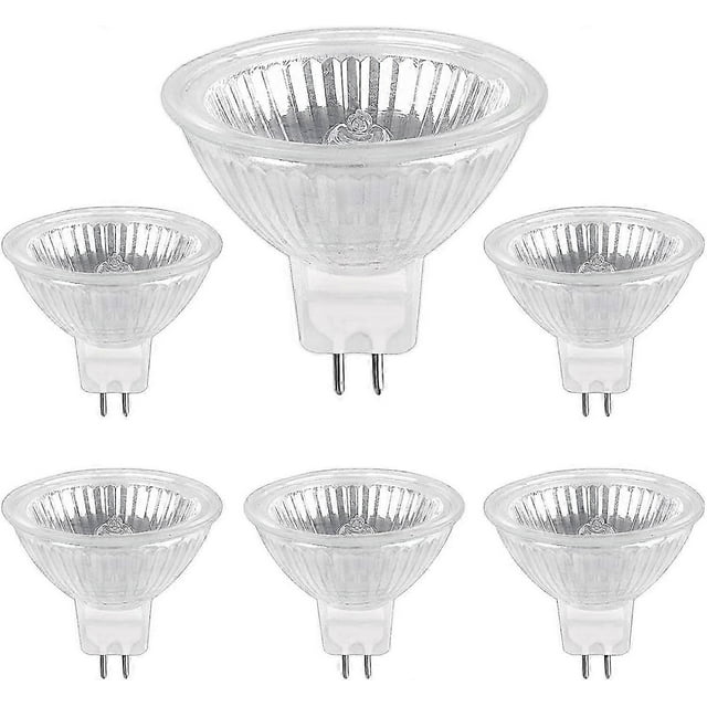 Halogen Bulb GU5.3 50W 12V, 800lm Warm White 2700K Dimmable, Halogen Spotlight Bulb MR16, pack of 6