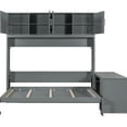 thumbnail image 5 of Queen Size Bed In Gray With Desk & Storage - Modern Space Trailblazer Shelves Saving Explorer, 5 of 6