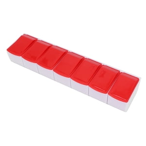 Organisateur de pilules hebdomadaires, garder la boîte à pilules Couvercle à fermeture serrée Organisateur pour le travail pour les activités de plein air.