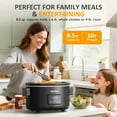 thumbnail image 3 of Sunvivi 8.5QT Programmable Slow Cooker with Locking Lid - Digital Display - Black, 3 of 9
