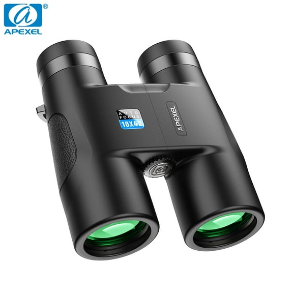 APEXEL 10x42 HD Professional Binoculars Long Range Powerful Telescope Auto Focus Roof BAK4 Prism Telescope For Hunting Camping