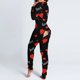 thumbnail image 1 of Pijama de Halloween para mujer, Pelele con estampado de amor, funcional, abotonado, con solapa en el trasero, para adultos, cálido, ropa de dormir completa, 1 of 4
