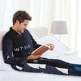 thumbnail image 4 of Wukai 2025 Happy New Year 2 Men's Long-Sleeve Pajama Set - Comfortable Sleepwear with Button-Down Shirt and Pants-X-Large, 4 of 6