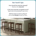 thumbnail image 6 of Now Furniture 30" Bar Stool, Set of 4 Wooden Backless Bar Height Kitchen Stool, Walnut, 6 of 8