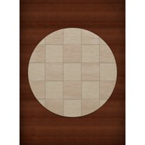 Dalyn Dover Area Rug DV15 Dv15 Linen Checkered Boxes 4' x 4' Round